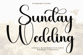 Sunday Wedding Font