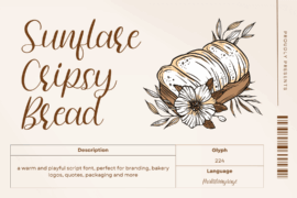 Sunflare Crispy Bread Font