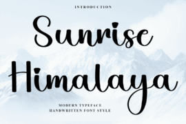 Sunrise Himalaya Font