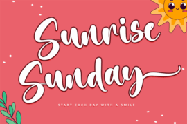 Sunrise Sunday – Personal use Font