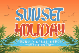 SUNSET HOLIDAY VACATION Font