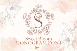 Sweet Bloom Monogram Font