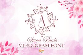 Sweet Buds Monogram Font