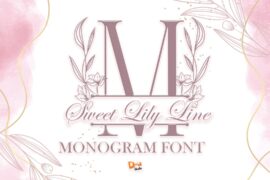 Sweet Lily Line Monogram Font