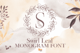 Swirl Leaf Monogram Font