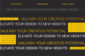 Takamori Font Family