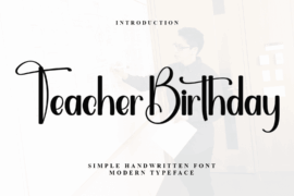 Teacher Birthday Font