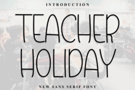 Teacher Holiday Font
