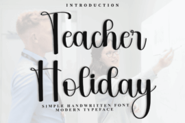 Teacher Line Font