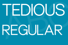 Tedious Font