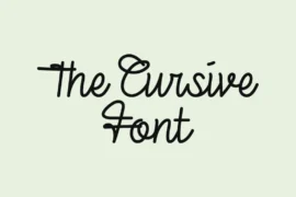 THE CURSIVE FONT Font