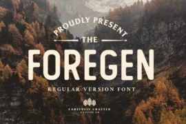 The Foregen Font
