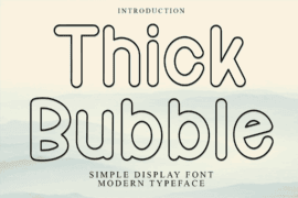 Thick Bubble Font