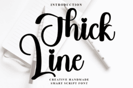 Thick Line Font