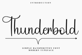 Thunderbold Bridge Font