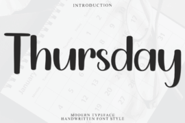 Thursday Weekday Font
