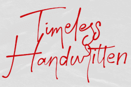 Timeless Handwriten Demo Font