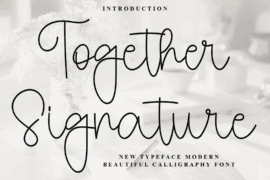 Together Signature Font