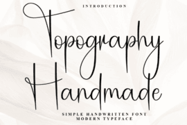 Topography Handmade Font
