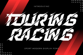 TOURING RACING DEMO Font