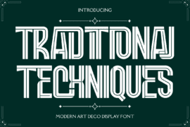 TRADITIONAL TECHNIQUES DEMO Font
