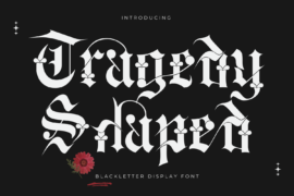 Tragedy Shaped Demo Font