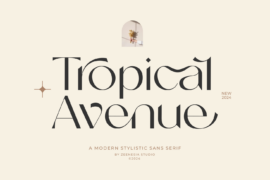 Tropical Avenue Personal Use On Font