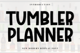 Tumbler Planner Font