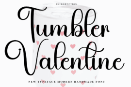 Tumbler Valentine Font