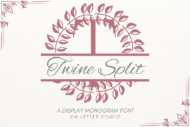 Twine Split Monogram Font