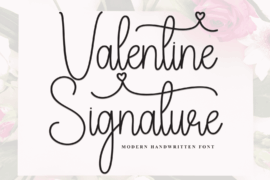 Valentine Signature Font