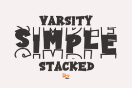 Varsity Simple Stacked Font
