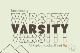 Varsity Stacked Font