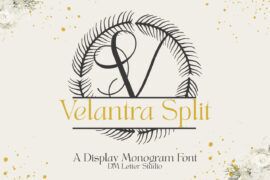Velantra Split Monogram Font
