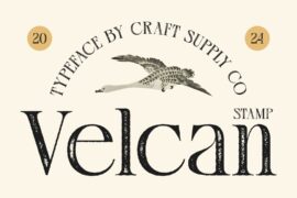 Velcan Stamp Demo Font