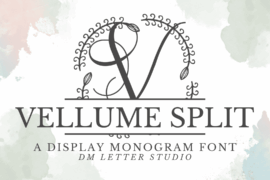 Vellume Split Monogram Font