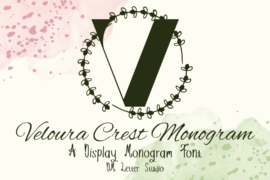 Veloura Crest Monogram Font
