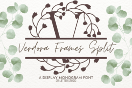 Verdora Frames Split Monogram Font