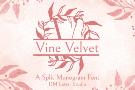 Vine Velvet Split Monogram Font