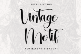 Vintage Motif Font