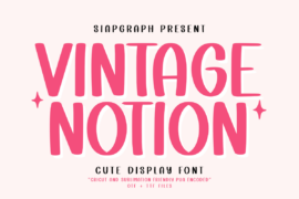 Vintage Notion Font