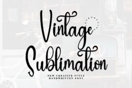 Vintage Sublimation Font