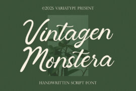 Vintagen Monstera Font