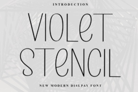Violet Stencil Font