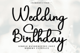 Wedding Birhday Font