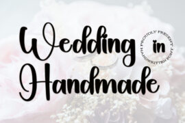 Wedding In Handmade Font