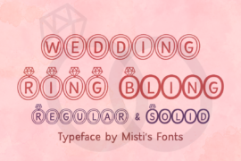 Wedding Ring Bling Font Family