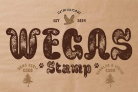 Wegas Stamp Demo Font