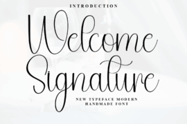 Welcome Signature Font