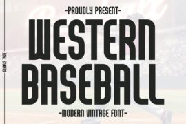 Western Baseball Font